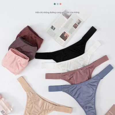 Combo 5 quần lót liền mạch lụa băng gợi cảm mới cho nữ cạp thấp thể thao yoga vô hình cho nữ Q8255