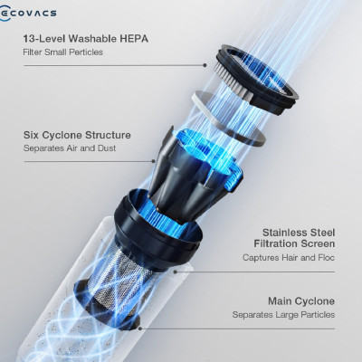 Robot Hút Bụi Lau Nhà Ecovacs T30S Combo Xòe Giẻ, Giặt Nước Nóng Lực Hút 11.000 Pa - Hàng Chính Hãng