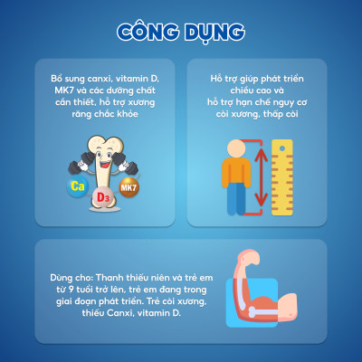 Viên Uống  Hỗ trợ Tăng Chiều Cao Vipteen Vinh Gia, Giúp Thể Lực Tốt Cho Trẻ 9 -18 Tuổi (LỌ/ 60v)