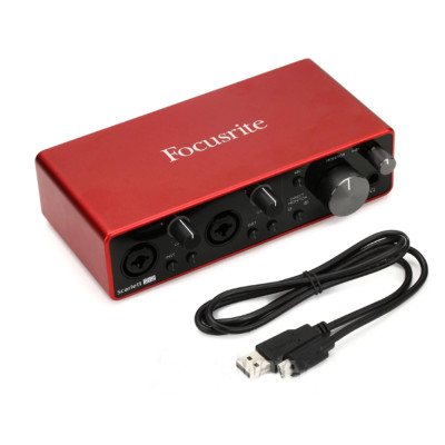 Focusrite 2i2 Gen 3, Gen 4 Sound Card Âm Thanh Scarlett - Focus USB Audio SoundCard Gen3 - Gen4 Hàng Chính Hãng