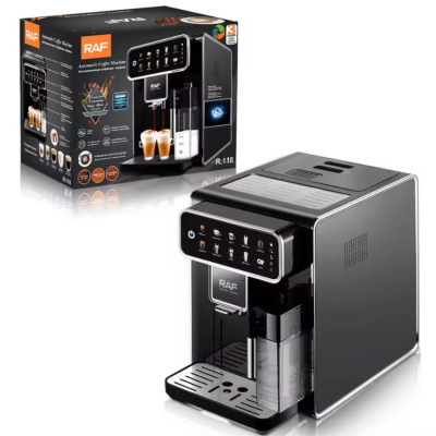 Máy Pha Cà Phê Tự Động RAF R.118 Thương Hiệu Pháp Màn Hình Cảm Ứng 8.6 Inch, Công Suất 1350W, 1 Giờ 20 Ly - HÀNG NHẬP KHẨU, BẢO HÀNH 1 NĂM