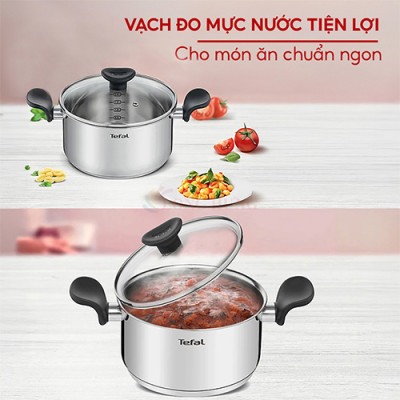 Nồi Inox Tefal Primary 20cm x 3.0L E3084435 - Hàng chính hãng