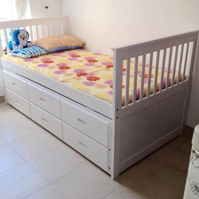 Giường Hộp 2 Tầng Gỗ Tự Nhiên  Nội Thất Juno Sofa ( Màu trắng ) 