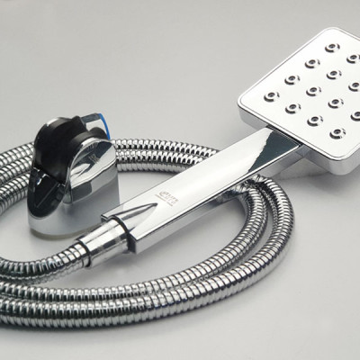 Bộ tay dây sen siêu tăng áp, dòng chảy xoáy độc đáo, 1 chức năng chảy Eurolife EL-121SH (Trắng bạc)