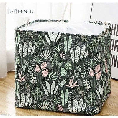 Túi Bạt Đựng Quần Áo Chăn Mền Chống Thấm Nước Sọt Đựng Đồ Gấp Gọn Đa Năng Cỡ Đại 60x45x20cm - Siêu To - Giao Mầu Ngẫu Nhiên