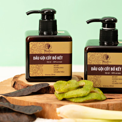 Bộ tắm gội thơm tho cửa mình Wonmom ( 1 Dầu gội cốt bồ kết + 1 Dung dịch vệ sinh )