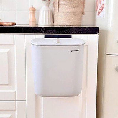 Thùng rác treo cánh tủ SONGMICS LTB820G9/9L, màu ghi – cái