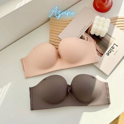 Áo Lót Nữ Không Gọng Su Đúc Đệm Vừa Cao Cấp Azun A2124, Áo ngực chống tụt mặc nhiều kiểu siêu đẩy