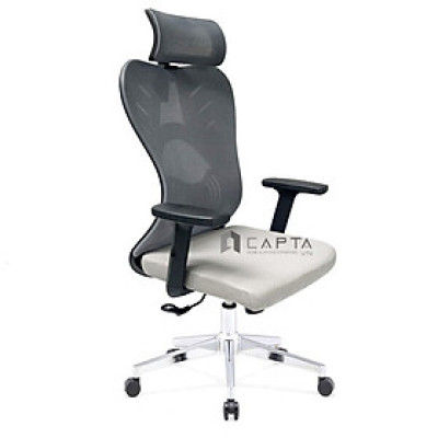 Ghế xoay làm việc tại nhà có tựa đầu Ghế lưới văn phòng tay tựa nhựa chữ T hiện đại CM4513-M