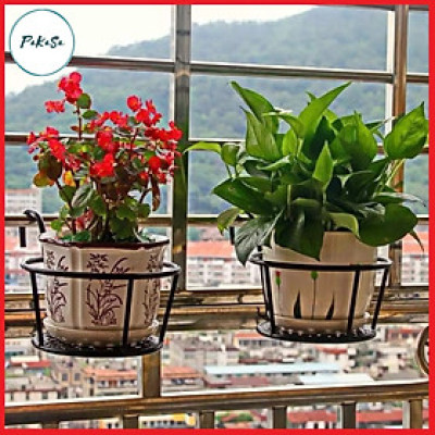 Giá Đỡ Chậu Hoa Treo Ban Công Bằng Sắt PaKaSa - Hàng Chính Hãng 