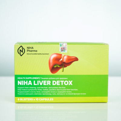 Viên thanh nhiệt, mát gan NIHA LIVER DETOX (6 Vỉ x 10 Viên)