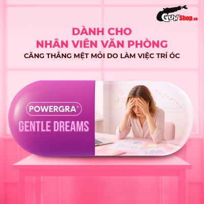 Viên uống cải thiện tình trạng mất ngủ và ngủ kém Powergra Gentle Dreams - Hộp 60 viên