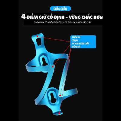 Giá Đỡ Bình Nước Xe Đạp Bằng Kim Loại Nhôm Siêu Nhẹ Gắn Cho Xe Đạp Thể Thao (Tặng Kèm Phụ Kiện, Dụng Cụ Lắp Đặt) - Mai Lee