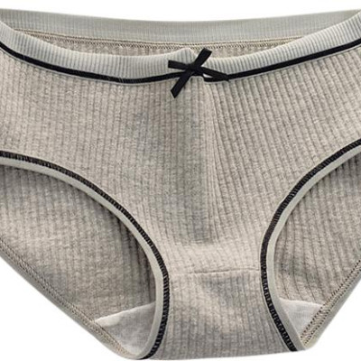 Bộ 5 Quần Lót Nữ Gân Tăm Phối Nơ QL0805 (Màu Ngẫu Nhiên) - Free size