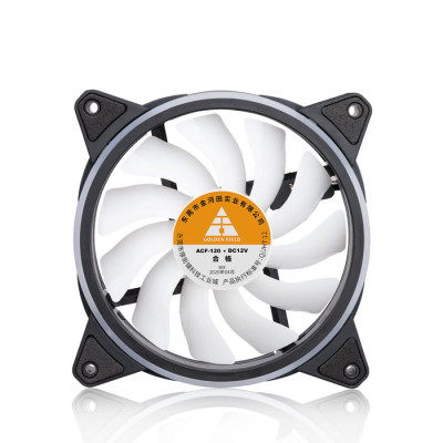 Quạt tản nhiệt, Fan Case Led Golden Field  Ring+inner RGB (FIX) - S01   RGB cao cấp , các mầu cố định hiệu ứng _ Hàng chính hãng	