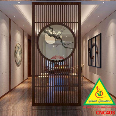 Vách ngăn CNC cho phòng khách, nhà bếp, nhà hàng, spa CNC403 - Nội thất lắp ráp Viendong Adv