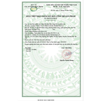 Rutin C Đại Uy (Hộp 10 vỉ x 10 viên nén)