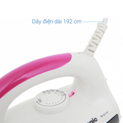 [Hàng Chính Hãng] Bàn Ủi Khô Panasonic NI-317TVRA/XRA – Mặt Đế Chống Dính, Ủi Mượt Mọi Vải