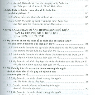 Sách - Khó khăn tâm lý và kết quả tái hòa nhập cộng đồng của phụ nữ bị buôn bán qua biên giới trở về (Sách chuyên khảo)