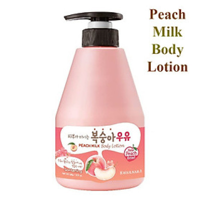 Sữa dưỡng thể đào và sữa ong chúa Welcos Kwailnara Milk Body Lotion dưỡng ẩm và tái tạo da Hàn Quốc 560 g