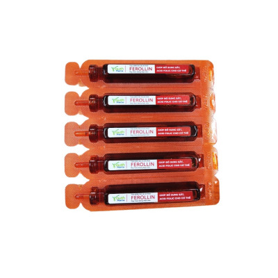 Dung Dịch Ferollin Youth Pharma Bổ Sung Sắt Hỗ Trợ Qúa Trình Tạo Máu Hộp 20 Ống