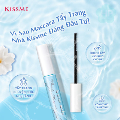 Set Mascara Chuốt Cong Và Dài Mi Mascara Tẩy Trang Mi Kissme Heroine Make (Set 2 cây)