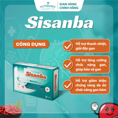 Viên uống Sisanba hỗ trợ bảo vệ và tăng cường chức năng gan (30 viên) - Nutramed