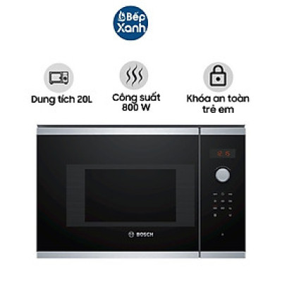 [ HCM] Lò Vi Sóng Bosch HMH.BFL523MS0H - Series 4 - Dung Tích 20L - Hàng Chính Hãng 