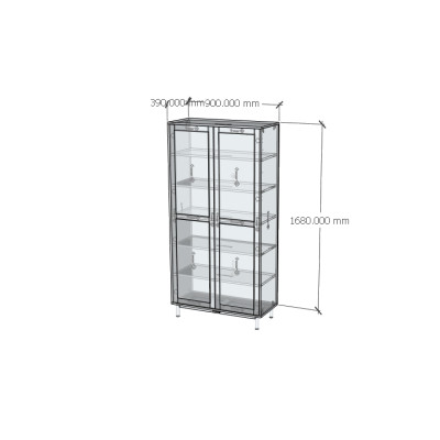 [Happy Home Furniture] CATY, Kệ sách 6 tầng 2 cửa mở - chân sắt, 90cm x 39cm x 180cm ( DxRxC), KSA_056