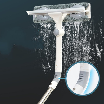 Cây Lau Kính Lau Tường.Chổi Lau Nhà 2 in 1 Thông Minh Cán Dài ( Tặng Bình Phun Sương 500ml) 