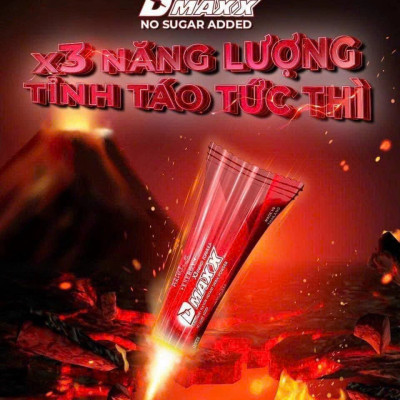 DMAXX thức uống bổ sung vitamin năng lượng không đường DAMODE 42 gói màu đỏ mỗi gói 2,2gr