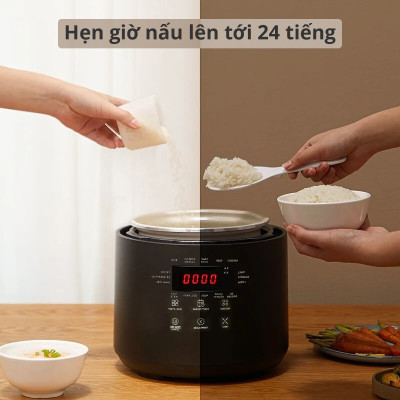 Nồi nấu cháo mini Mishio 1L - Hàng chính hãng