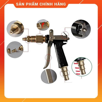 ️ Bộ dây vòi xịt nước rửa xe, tưới cây ,tăng áp 3 lần,loại 3m,5m 206236 đầu đồng,cút,nối nhựa đen+ đai