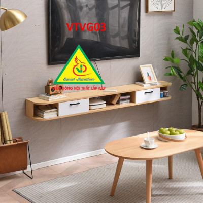 Kệ Ti Vi Treo Tường Trang Trí VTVG03 - Nội Thất Lắp Ráp