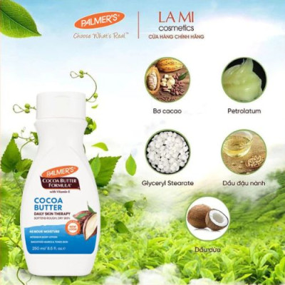 Sữa dưỡng thể Bơ Cacao dành cho da khô, sần, không nhờn rít Palmer