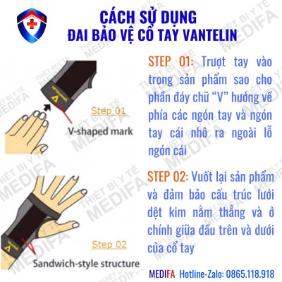 Băng Bảo Vệ Khớp Cổ Tay Vantelin Wrist Support size M