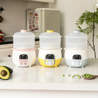 Nồi nấu cháo SEKA SK6182 dung tích 0,8L cho bé ăn dặm - Ninh hầm hấp cách thuỷ chưng yến hàng chính hãng