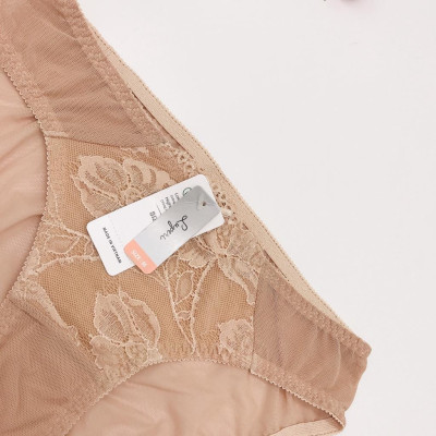 Quần Lót Nữ Ren Phối Lưới LUPERI LU3QL734 Bikini Cạp Vừa quần lót mềm mịn co giãn thoáng khí kháng khuẩn khử mùi rất tốt