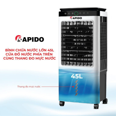 Quạt điều hòa 6000D, chính hãng của Rapido, bảo hành toàn quốc 1 năm, tặng kèm 2 khay nước - hàng chính hãng