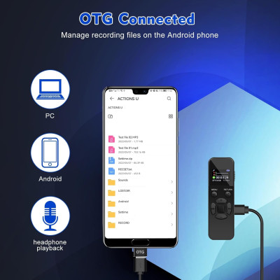 Máy Ghi Âm Chuyên Nghiệp V58 Bộ Nhớ Trong 64GB - Hàng Nhập Khẩu