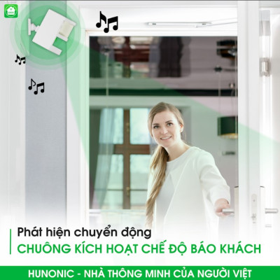 Thiết bị Hunonic CT01 chống trộm và báo khách đa năng - Hàng chính hãng