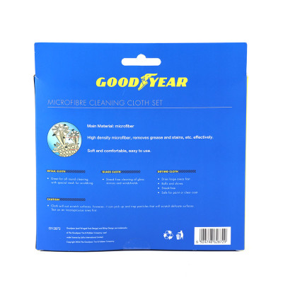 Combo 3 Khăn Vệ Sinh Chuyên Dụng GOODYEAR c Rửa Xe Lau Kính Lau Sạch Toàn Diện - Nhập Khẩu Chính Hãng