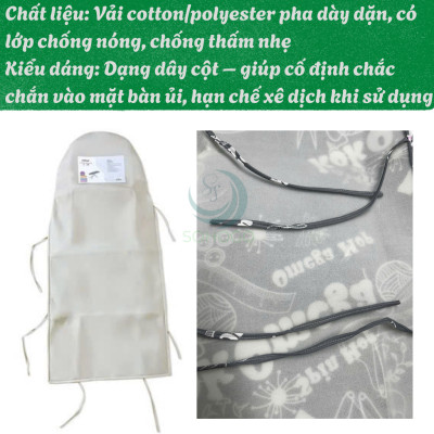 Áo bọc bàn để ủi quần áo nhiều size, nhiều mẫu - CHỌN SIZE - Áo trùm bàn ủi đồ-Áo Bọc Bàn Ủi Vải Dày Bền – Loại Dây Cột Áo Phủ Bàn Là Nhiều Size – Cố Định Bằng Dây Buộc