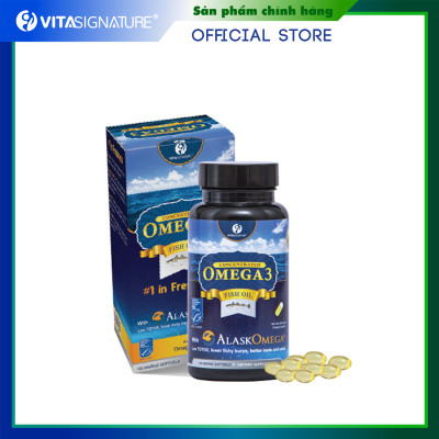 Dầu cá tươi AlaskOmega 3- Vita Signature- 60 viên Fish Oil