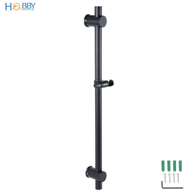 Thanh treo tay sen tắm cơ động inox 304 sơn đen Hobby home decor GVST3