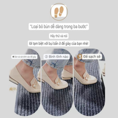 Thảm Chùi Chân chống trượt đế cao su trải sảnh 120cm x180cm - Ghi