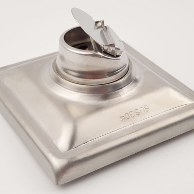 Phễu thu sàn, thoát sàn chống hôi có đường thoát cho máy giặt Inox SUS 304 10X10cm Eurolife EL-HG05