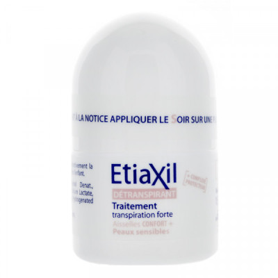 Lăn khử mùi Etiaxil Détranspirant Traitement Confort+ Aisselles Peaux Sensibles 15ml (Dành cho da siêu nhạy cảm)