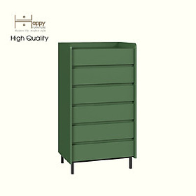 [Happy Home Furniture] LAVIA, Tủ lưu trữ 6 ngăn kéo - Chân sắt, 63cm x 45cm x 116cm ( DxRxC), THK_155