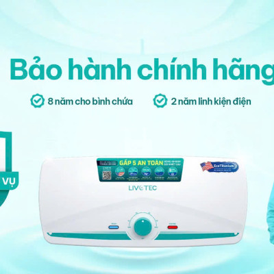 Bình nước nóng 30L Livotec LWH-ID30 5 cấp an toàn - Miễn phí vận chuyển toàn quốc - Bảo hành 24 tháng - Hàng chính hãng